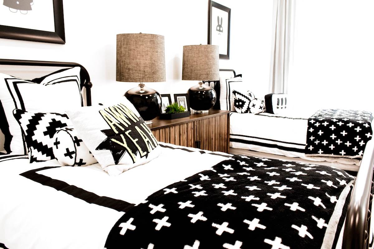 2 kid's beds - a morning routine checklist.