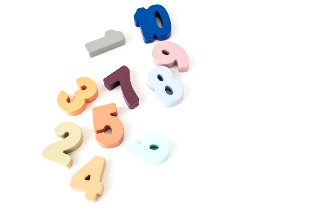 Number toys - toy organisation ideas.