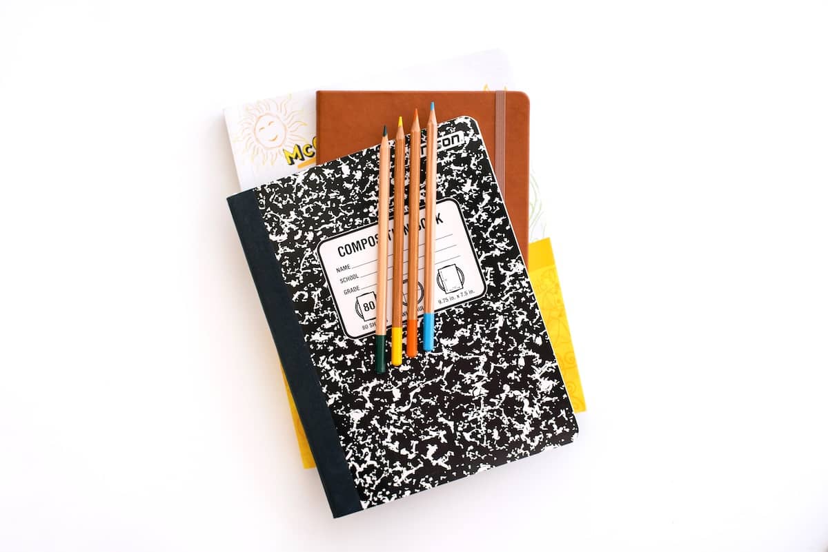 Books, pencils - back to school checklist.