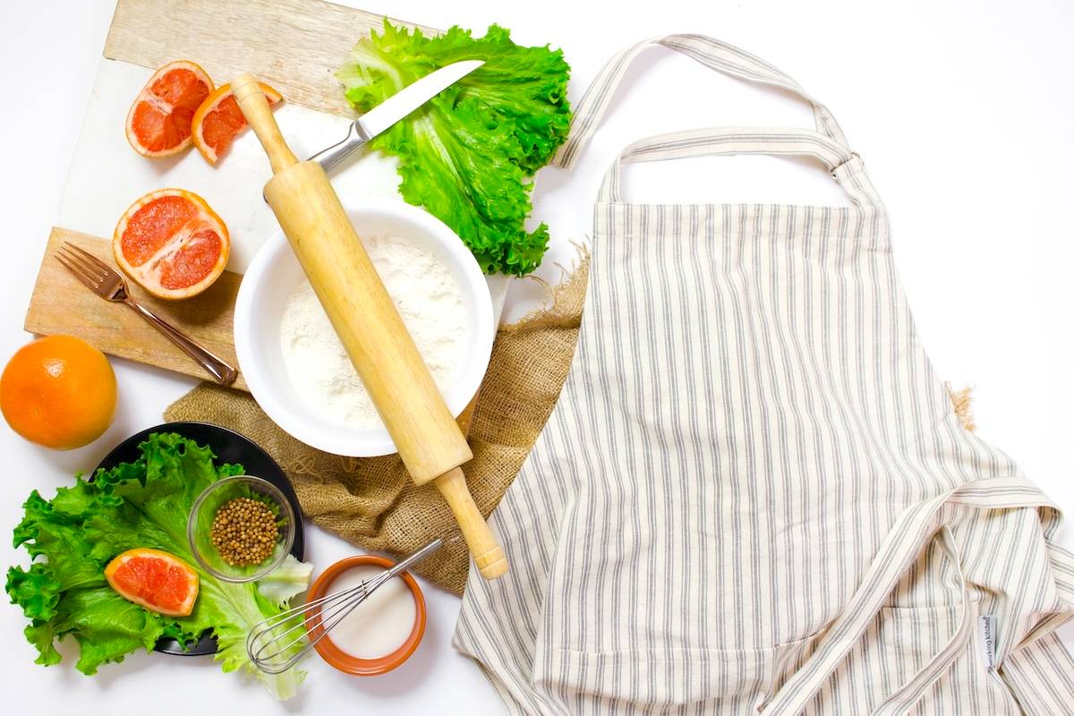 Fruit and vegetables on cutting board - dinner theme night ideas to try.