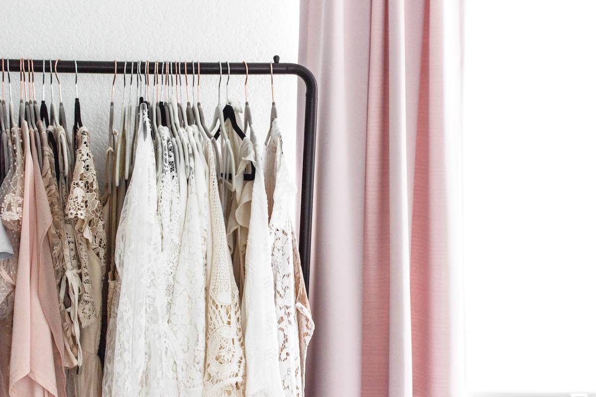 Clothing hanging on rail - daily cleaning to try.