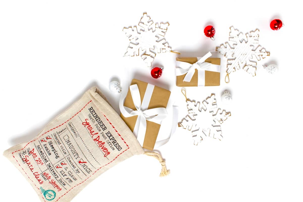Christmas presents and baubles - Elf on the Shelf ideas.